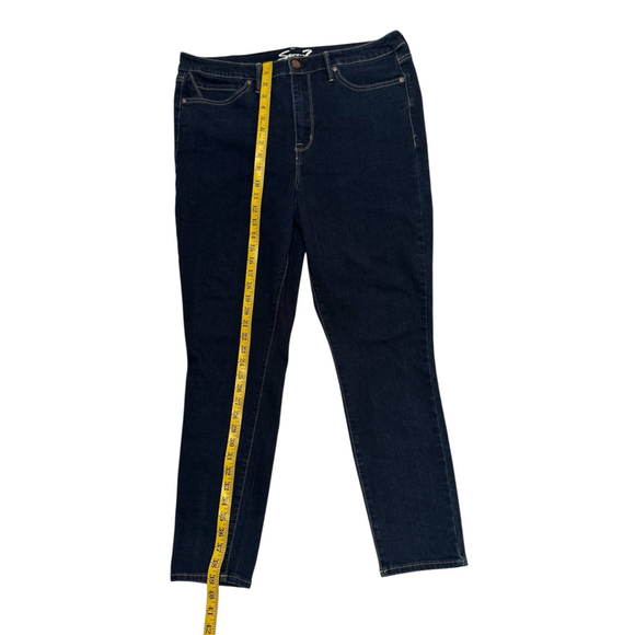 Seven7 Skinny Jeans Womens 16 Blue Denim City Western Cowgirl Cotton & Spandex - Picture 11 of 16